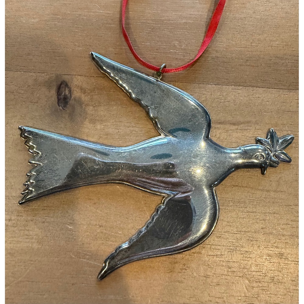 1973 Gorham Sterling SilverMount Vernon Dove Christmas Ornament